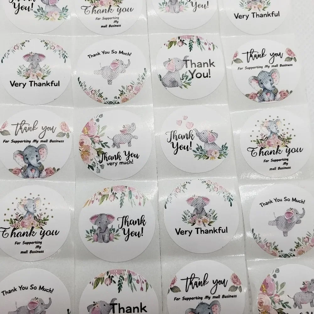 8/$20 100ct Thank You Stickers Round 1
